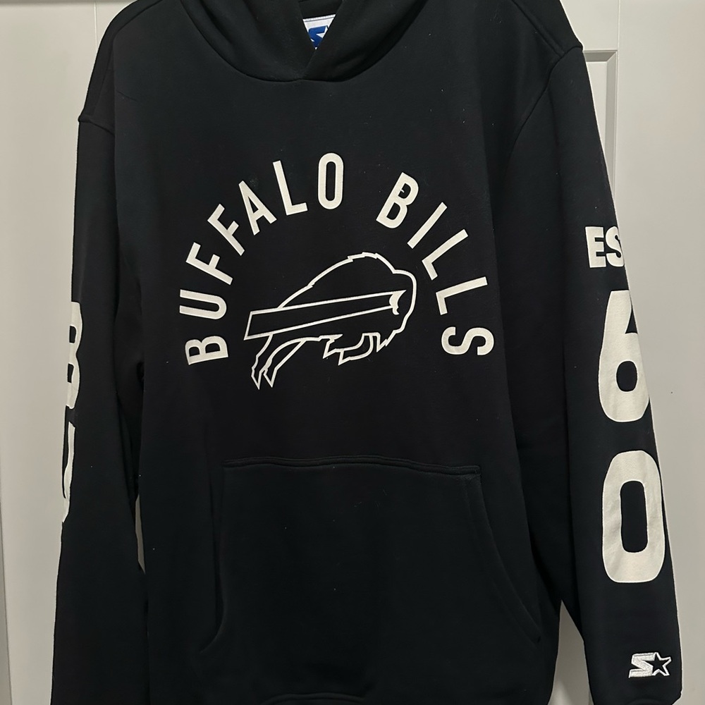 Buffalo Bills Starter Black Handoff Fleece Hoodie Sweatshirt